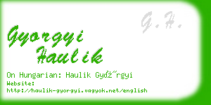 gyorgyi haulik business card